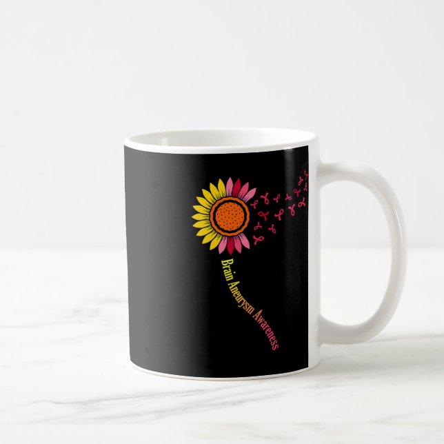 Mug Sunflower Cerveau Aneurysme Mois de sensibilisatio (Droite)