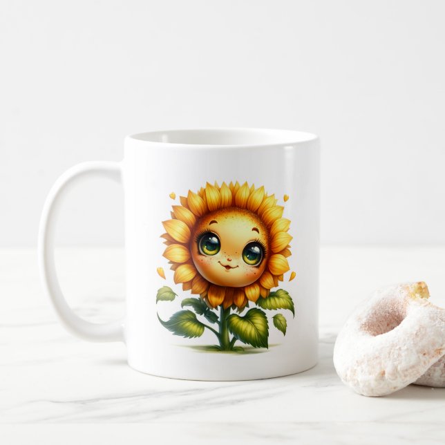 Mug Sunflower Cutie  (Avec donut)