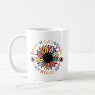 Mug Sunflower SLP Discours Langue Pathologiste Cadeau