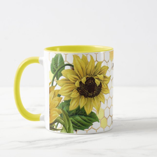 MUG SUNFLOWERS AND BEES (Gauche)