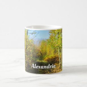 Mug Sunlit Woods en automne - Personnalisé