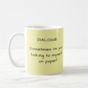 Mug Sunny Yellow Writer's Pun Auteur Cadeau