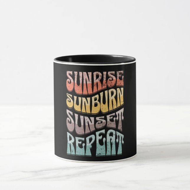 Mug Sunrise Sunburn Sunset Répétition (Centre)