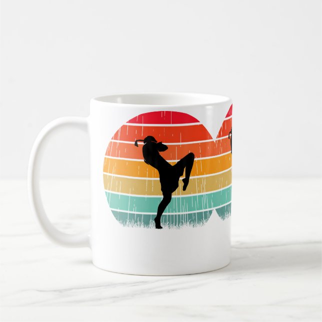 Mug Sunset Boxing Fighter Kick Muay Thai Lover (Gauche)