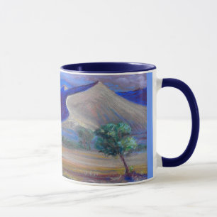 Mug Sunset Dunes, Distant Mountains et Trees Card