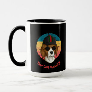 Mug Sunset Hound votre message texte