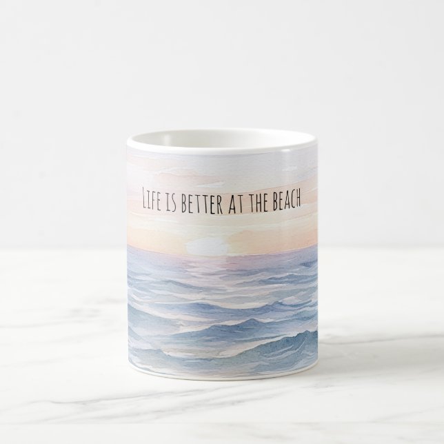 Mug Sunset Life is Better at the Beach (Centre)