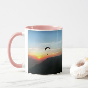 Mug Sunset Paraglide Wanderlust Extreme Sports Art