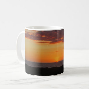 Mug Sunset Photo Pacific Ocean Sun Setting Beach
