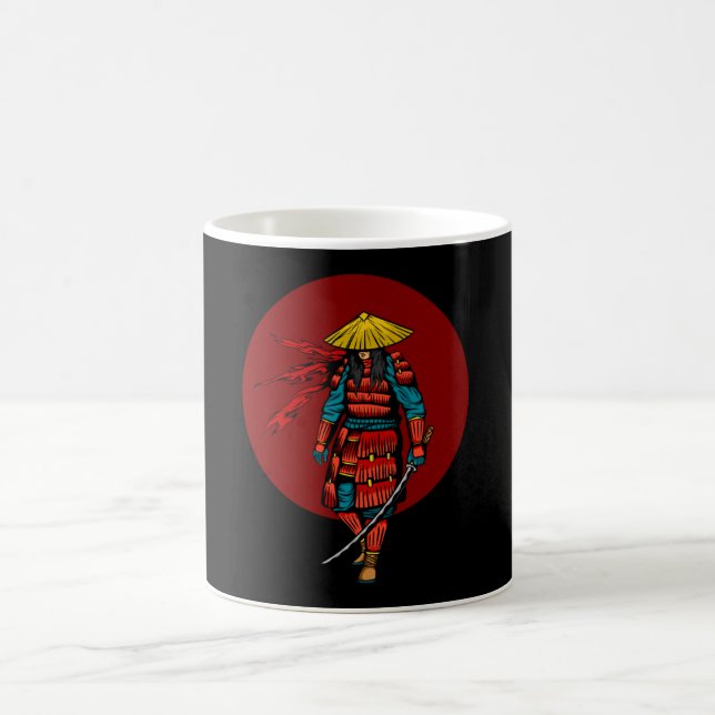 Mug Sunset Samurai Warrier avec Katana (Centre)