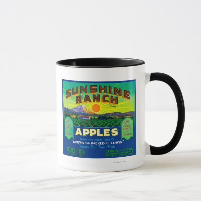 Mug Sunshine Ranch Apple Étiquette - Wapato, WA (Droite)