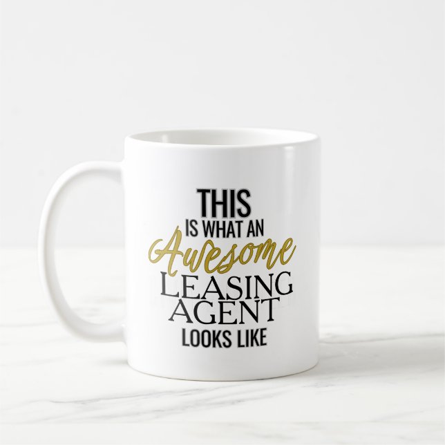 Mug Super Agent de Location | Cadeau Drôle (Gauche)