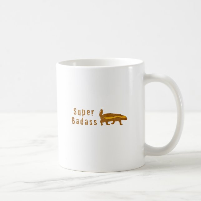 Mug Super Badass Honey Badger - Vintage (Droite)