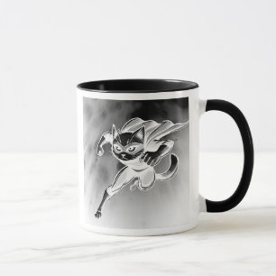 Mug Super-chat masqué en plein vol.