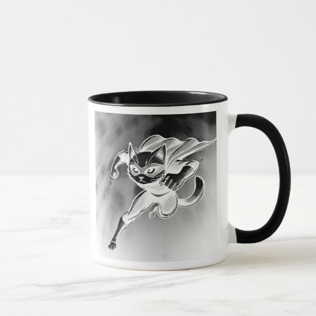 Mug Super-chat masqué en plein vol. (Droite)