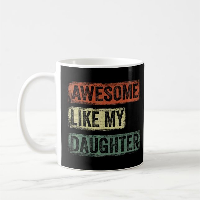 Mug Super Comme Ma Fille Fête des pères (Gauche)