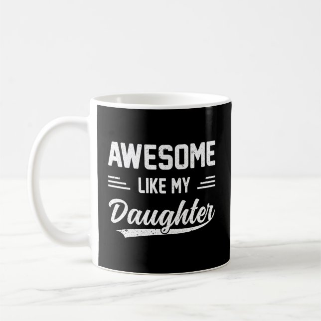 Mug Super Comme Ma Fille Papa Pères (Gauche)