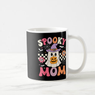 Mug Super Éffrayant Maman Retro Ghost Holding Citrouil