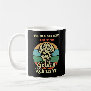 Mug Super Golden Retriver. Chien volant le coeur. Drôl