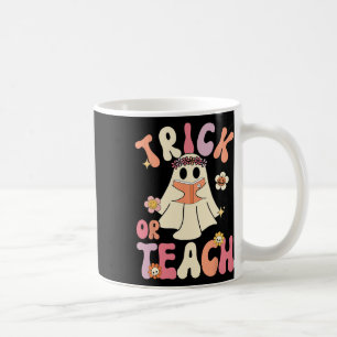 Mug Super Halloween Trick Ou Enseigner Retro Floral Fa
