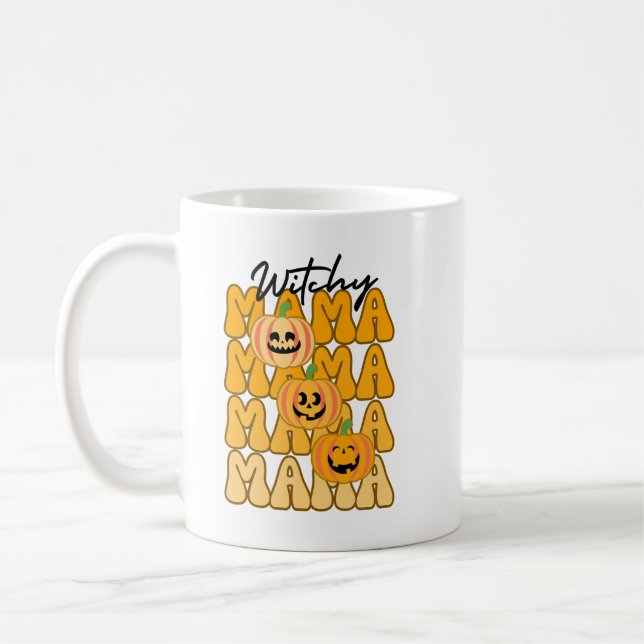 Mug Super Halloween Witchy Mama drôle halloween (Gauche)