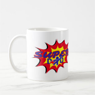 Mug Super Hero Papa Fête des pères de livre comique