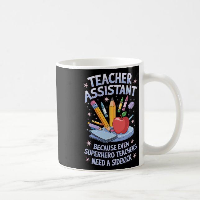 Mug Super-héros adjoint enseignant enseigner professeu (Droite)