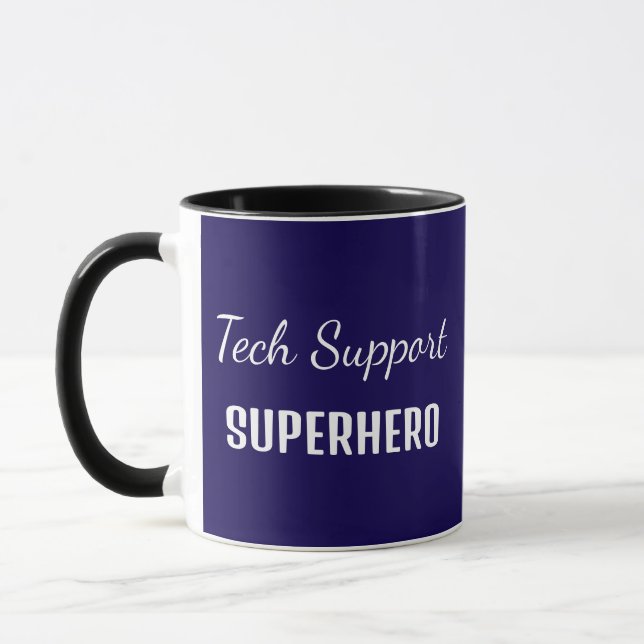 Mug Super-héros du soutien technique Humour d'ingénieu (Gauche)