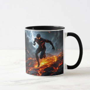 Mug  Super-héros en tenue moulante high-tech.