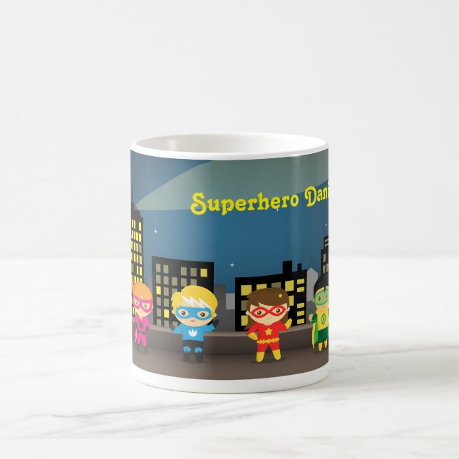 Mug Super-héros mignon Skyline pour les enfants (Centre)