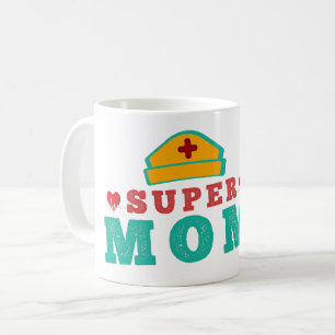 MUG SUPER INFIRMIÈRE MÈRE - SOUFFRIR LA JOURNÉE DE LA 