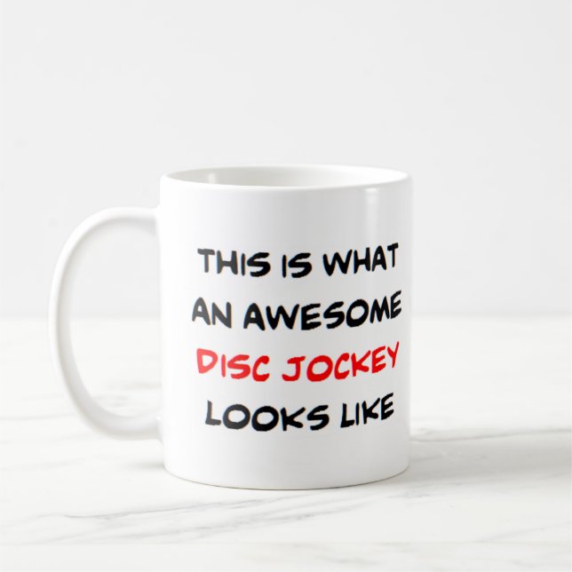 Mug super jockey sur disque (Gauche)