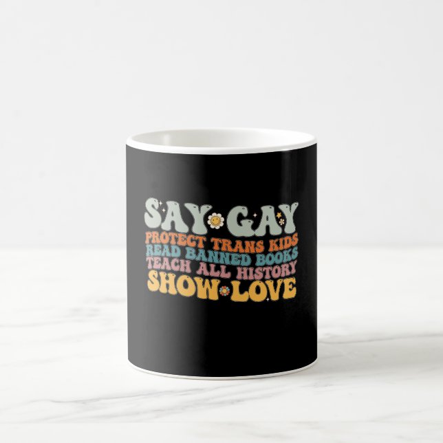 Mug Super LGBT Disent Gay Protéger Trans Enfants Lire  (Centre)
