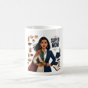 Mug Super Maman Double Vie Professionnelle et Traditio
