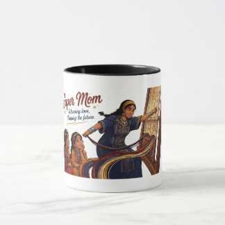 Mug Super Maman Tissant l'Amour Art de la Fête des Mèr
