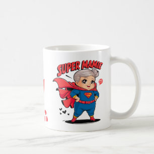 Mug Super Mamie 1 message d'amour pour les mamaies