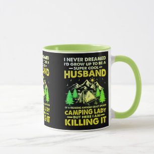 Mug Super Mari Cool de la Dame de Camping Drôle Campeu