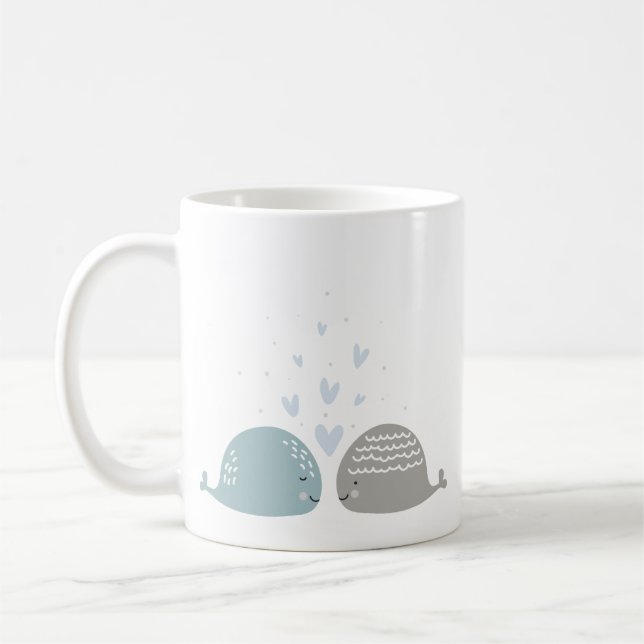 Mug Super mignon Dolphin Couple (Gauche)