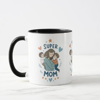 Mug "Super MOM" - Célébrez la maternité chaque jou