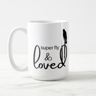 Mug Super mouche (avec oiseau-noir à ailes rouges)