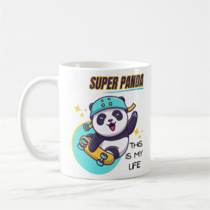 Mug Super Panda Skateboard Long Sleeve
