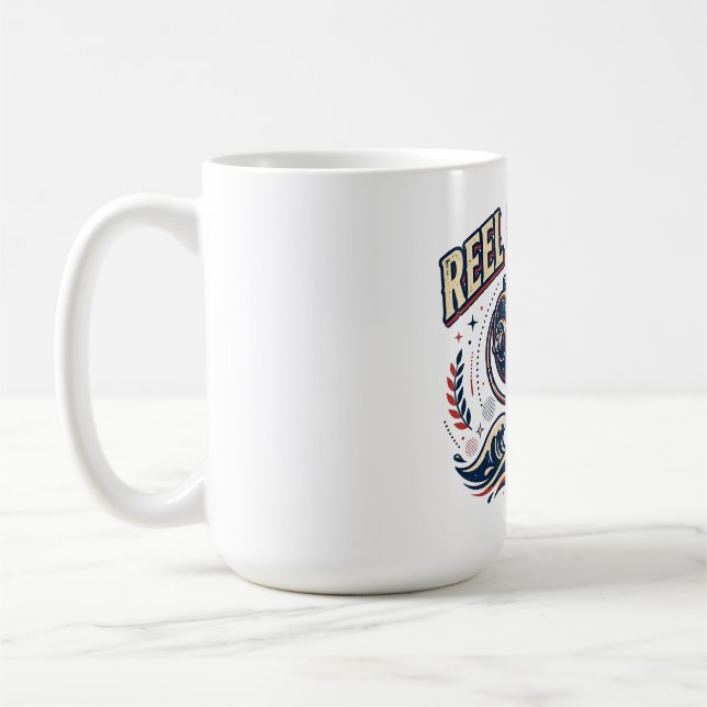 Mug Super Papa Drôle Design de Pêche (Gauche)