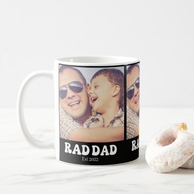 Mug Super Papa Ét. Photo Rétro (Avec donut)