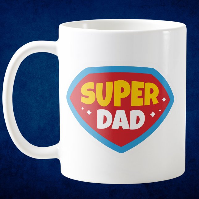 Mug Super Papa Hero Shield (Créateur téléchargé)
