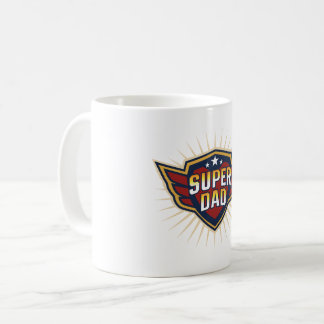 Mug Super Papa Héros Bouclier Ailes Meilleur Papa Fête