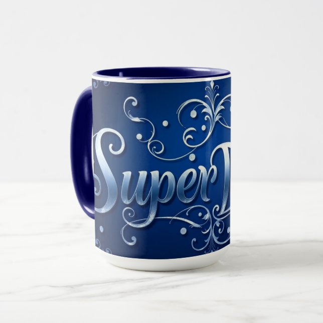 Mug Super Papa héros du café (Devant gauche)