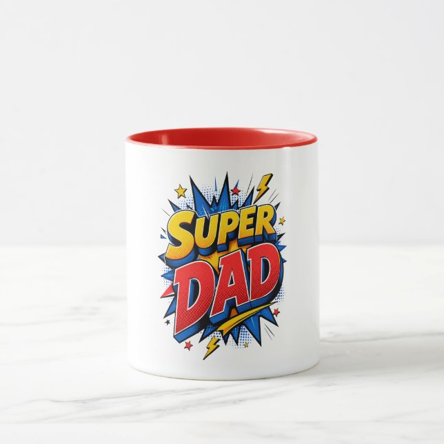 Mug Super Papa Pop Art Explosion (Centre)