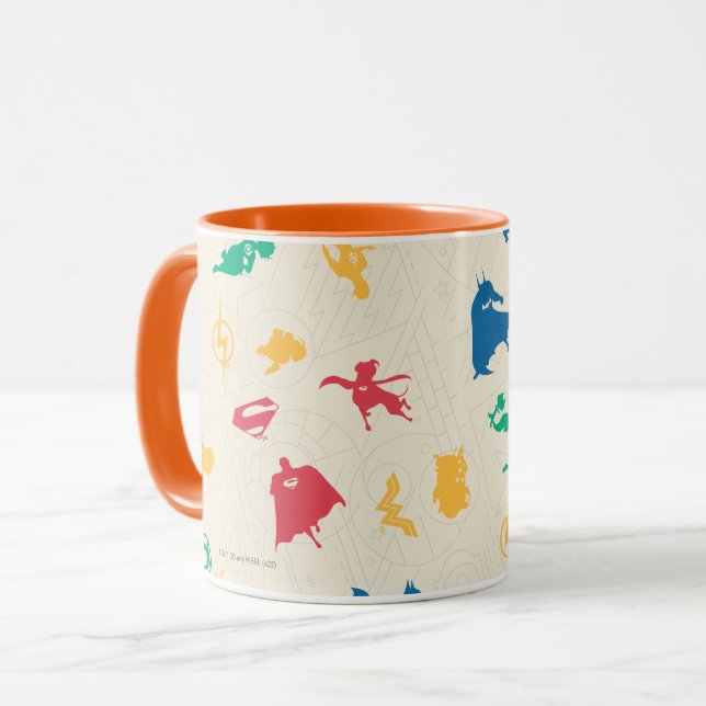 Mug Super Pets & Justice League Motif Silhouette (Devant gauche)