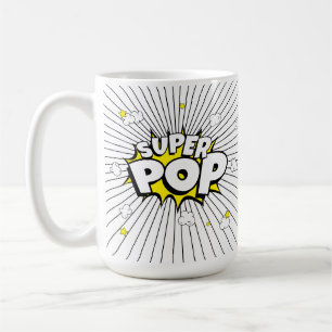 Mug SUPER POP! minimaliste Pun sur le pop-corn Art Pop