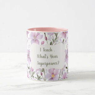 Mug Super pouvoir de l'enseignant – Cadeau Inspiration